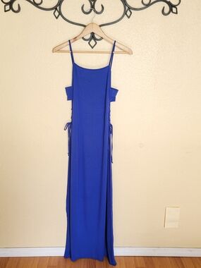 NEW Olia Maxi Dress Royal Blue Spaghetti Strap Maxi Dress Large
